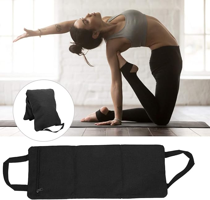 Thin Arm Yoga Sandbag, Fitness Freeweight Training Bag for Leg Slimming and Weightlifting, Adjustable Fill Canvas Workout Bag with Zipper and Handles for Home Gym Use