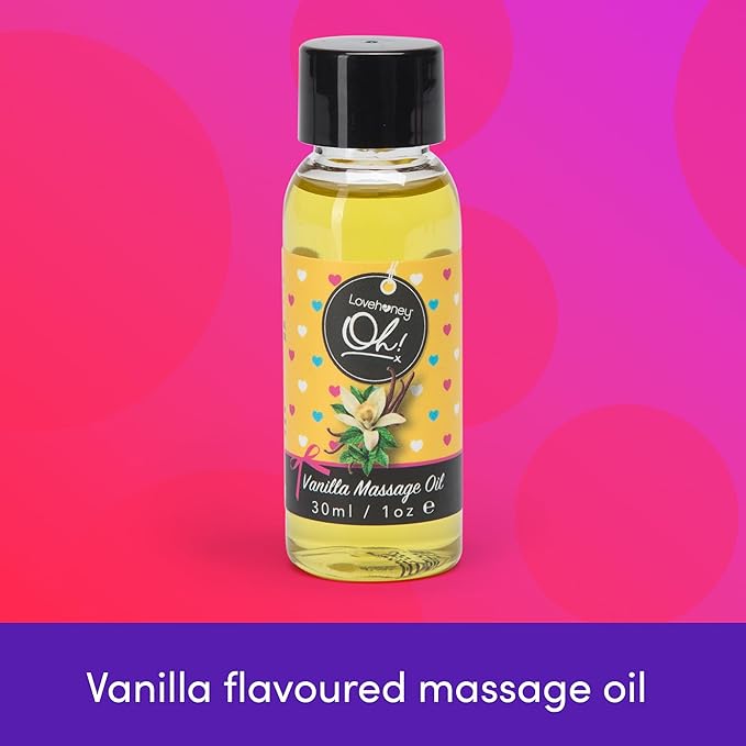 Lovehoney Vanilla Massage Oil - Infused with Essential Oils - Vegetarian Friendly - 1oz