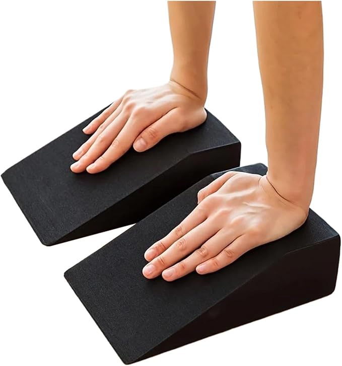 2Pcs Yoga Wedge Blocks and Squat Wedge Board Multi Functional Stretch Slant Board with Non Slip EVA