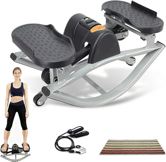 Rocker Step Side to Side, Rock Stepper, Portable Compact Lateral Rocking Fitness Stepper, for Legs, Glutes, Abs, Fitness Equipment for Home, Apartment,and Dormitory