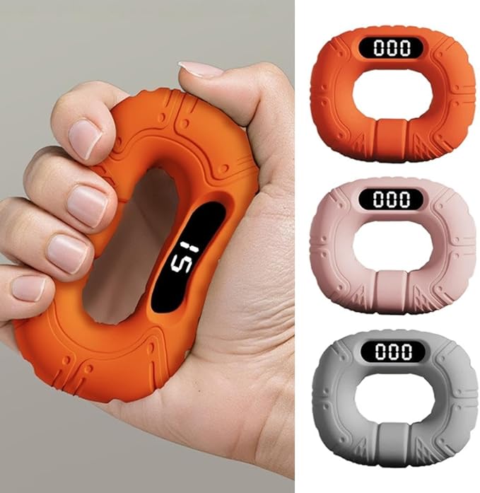 Hand Grip Strengthener with Counting and Pages, Rechargeable Digital Grip Strength Tester, LED Display, Hand Grips Exerciser Equipment for Strength Training-Forearm-Gripper-Finger