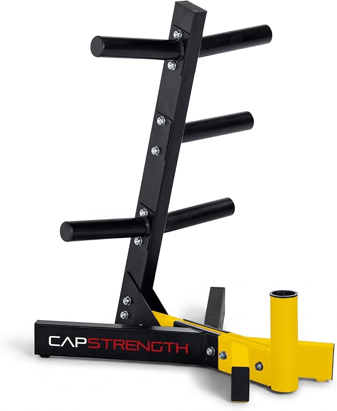 Cap Barbell Olympic Plate Tree Storage Rack, Multiple Colors