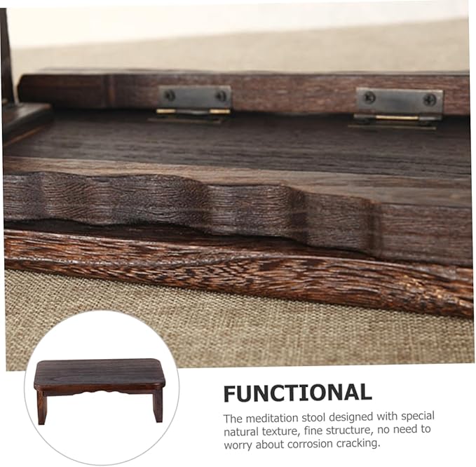Mipcase Zen Meditation Chair Cushion Portable Folding Kneel Sit Stool Wooden Meditation Bench for Home and Church Use Ergonomic Support for Comfortable Sitting