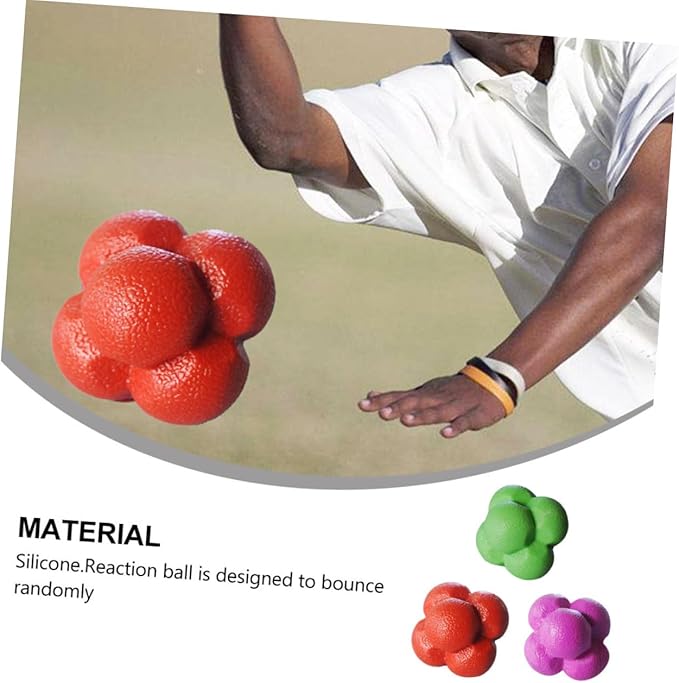 3pcs Hexagonal Reaction Ball Fitness Agile Balls for Reflex Random Color