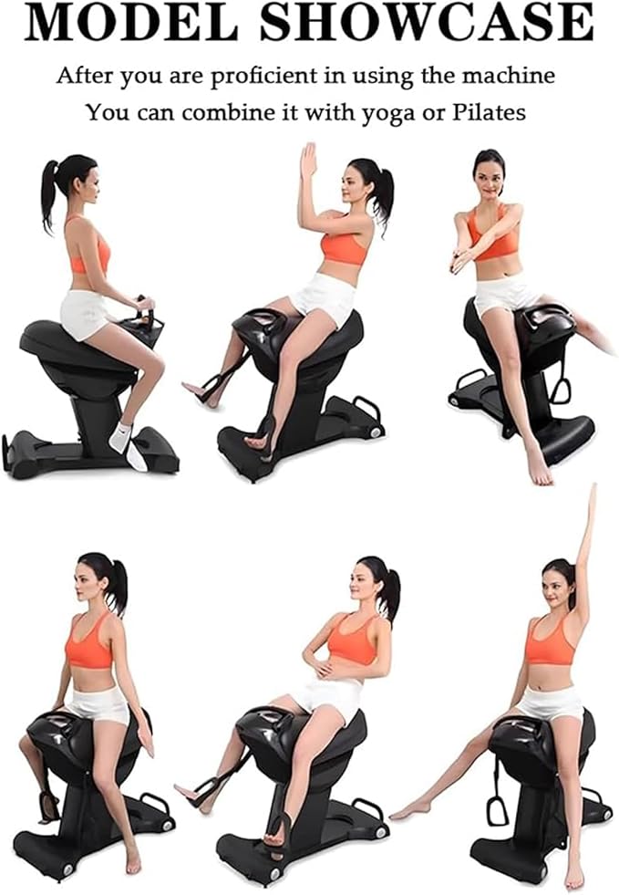 Electric Horse Riding Machine, Hip Training Vibration Rider, Indoor Plug-in Vibration Platform, Home Gym Exercise Machine, Fitness Equipment (Blue)