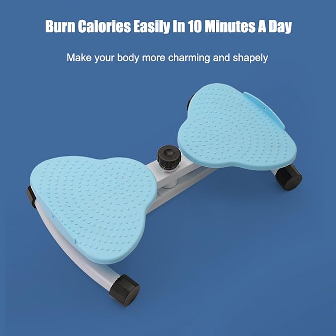 Waist Twisting Machine Shaping Adjustable Waist Sculpture Twister With Handles, ab Twister Board, Exercise Massage Foot Sole For Home Fitness Gym EquipmentBlue,12x53x33cm