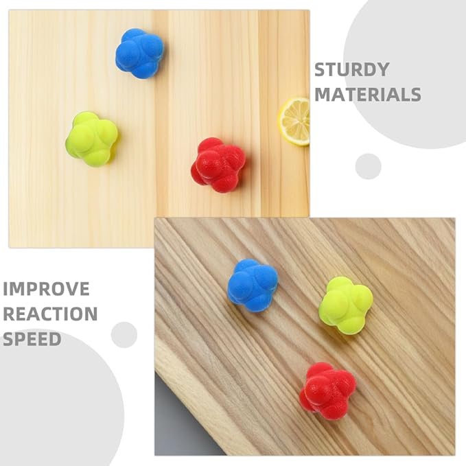 6pcs Reaction Balls Coordination Training Hand Eye Reflex Toys for Sports Fitness Boys and Girls Adults