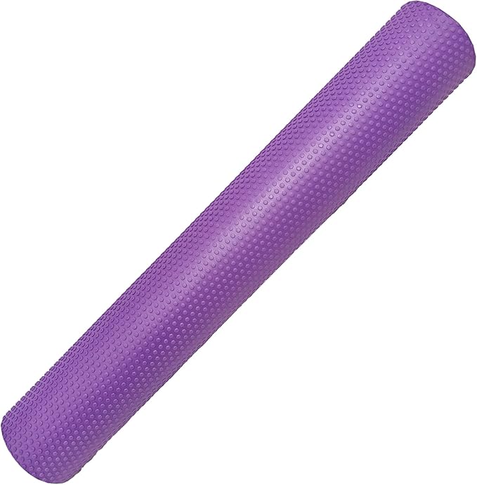 35“ High Density Fitness Foam Roller, Super Soft Round PE Foam Roller Exercises Yoga, Stretching, Deep Tissue&Muscle Recovery Relieves Muscle Pain, Improves Mobility & Circulation (Purple)