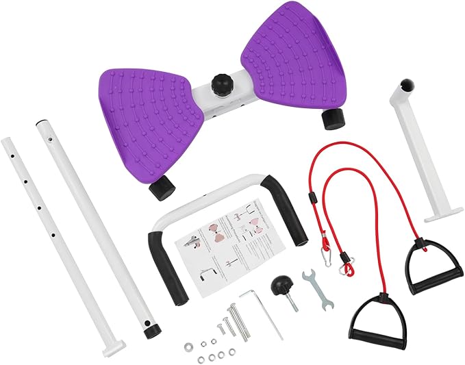 Waist Twister Machine Exercise, 330 lbs Weight Capacity Anti-Slip Twist Board, Ab Twister Exercise Equipment with Pull Cords, Home Fitness Disc for Men & Women