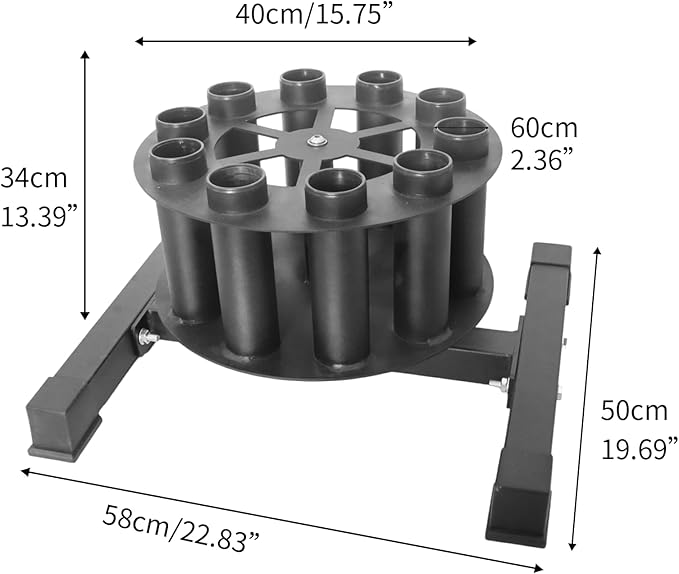 Olympic Barbell Holder Barbell Storage Olympic Bar Holder, Fit for 2" Olympic Bars, 360-degree Rotation Weight Bar Holder Home Gym Organizer