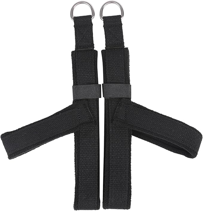 Set of 2 D-Shaped Pilates Straps to Improve Flexibility. Flexible Fitness Belts for Reformer, Ideal for Back Exercises.