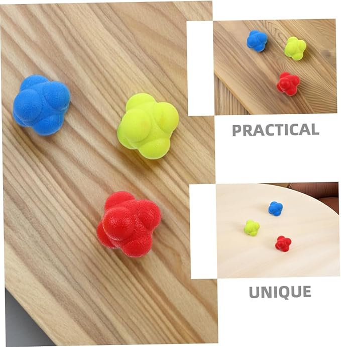 VICASKY 6pcs Agile Training Ball Hand Eye Coordination Training React Reflex Balls Ball Training Elastic Reaction Balls Reflex Training Tools Body Coordination Training