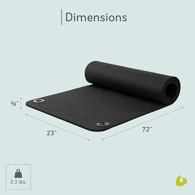 Balanced Body EcoWise Pilates Mat, Yoga and Pilates Equipment for Floor Exercise, Yoga and Pilates Mat for Home Gym or Studio Use
