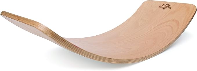 Kinderfeets, Kinderboard, Waldorf Original Wooden Balance Board for Toddlers, Kids, Teens, Adults