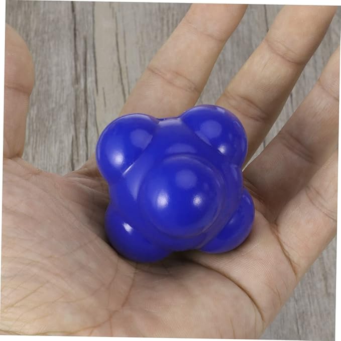 VANZACK Baseball Agility Reaction Ball 58mm Hexagonal Silicone Ball Reaction Training for Hand-Eye Coordination Reflexes