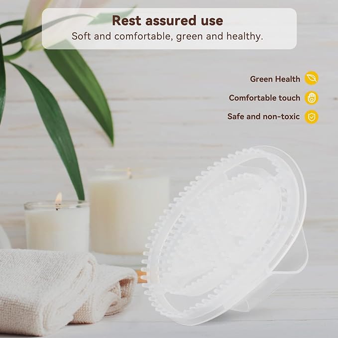 2PCS 2Pcs Meridian Massage Brush, Portable Body Scraping Massage Brush Anti Cellulite Jelly Scrubber Deep Tissue Massager for Back, Foot, Neck, Shoulder, Leg, Calf