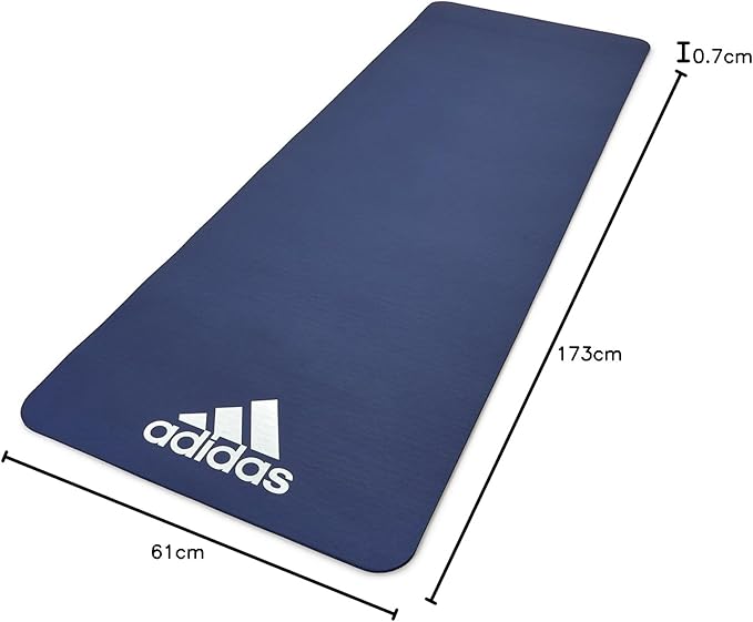 adidas Fitness Mat - Lightweight - Non Slip Yoga Mat, 7mm or 10mm