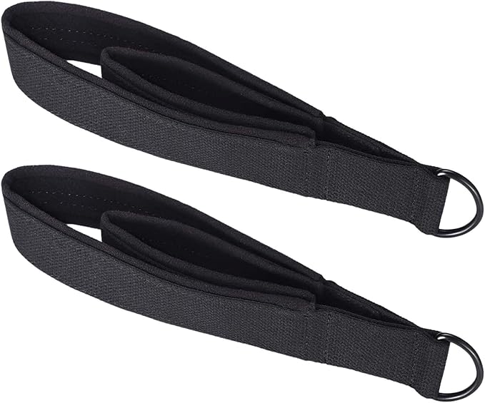 Yoga Pilates Straps Double – Set Of 2 Fitness Stretch Bands, Durable Reinforced Webbing Material, Hand And Foot Design, Secure Grip Support, Flexibility And Strength Training Equipment