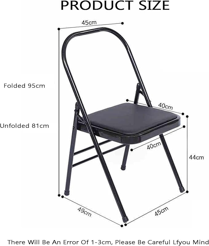 Yoga Chair,Thickened Frame, Comfortable PU Seat Pilates Chair,for Balance Handstand,Flexibility and Strength Training(Color1)