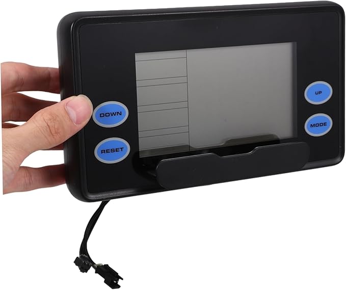 Toyvian Fitness Rowing Machine Monitor with LCD Screen Digital Speedometer and Counter for Home Fitness Rowing Equipment Battery Operated High Visibility Display