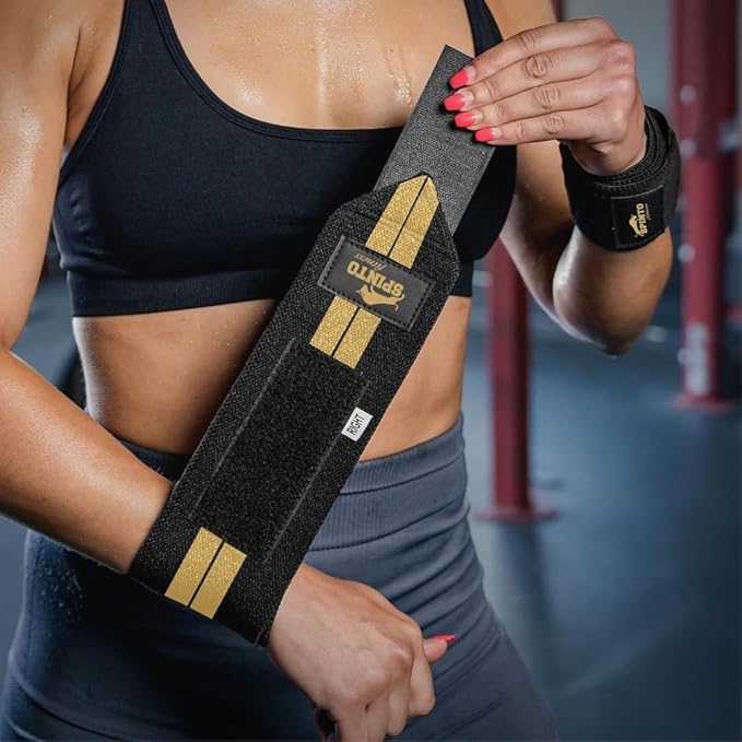 18" Wrist Wraps for Weightlifting USPA-Approved Wrist Support with Thumb Loop Heavy Duty Wrist Braces for Powerlifting, Gym, Cross Training & Strength Training for Men & Women