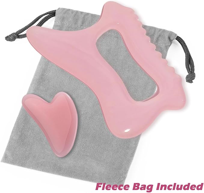 Body Gua Sha Tool for Cellulite Remover Muscle Pain Relief, Lymphatic Drainage Massager for Body Shaping, Deep Tissue, Gifts for Women Pink