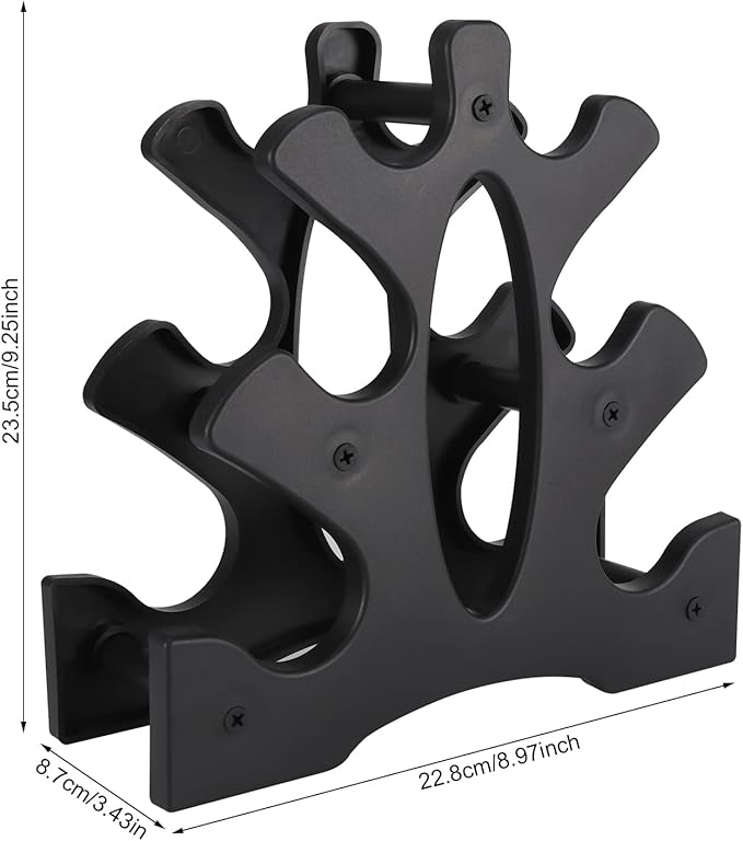 AUXSOUL 1 Pack Dumbbell Rack Stand, 3 Tier Dumbbell Bracket Free Hand Weight Tower Stand for Home Gym Organization, Holds 3/5/8 LB (Weights Not Included)