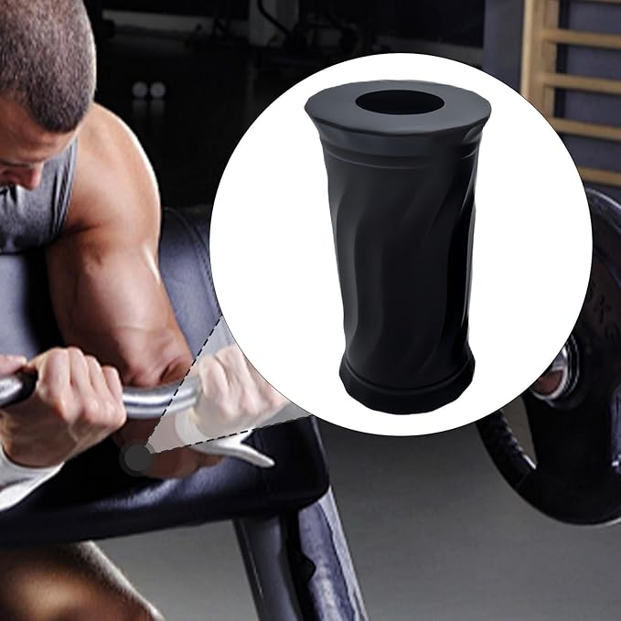 Colaxi Bar Grip Silicone Gear Easy to Use Attachments Wave Pattern Design Strength Training Equipment Barbell Grip Dumbell Handle