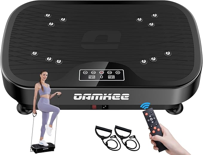 Vibration Plate Exercise Machine, Vibration Plate for Lymphatic Drainage, 9 Modes Whole Body Workout Vibrating Fitness Platform for Weight Loss & Shaping, Wellness - Home Gym Equipment