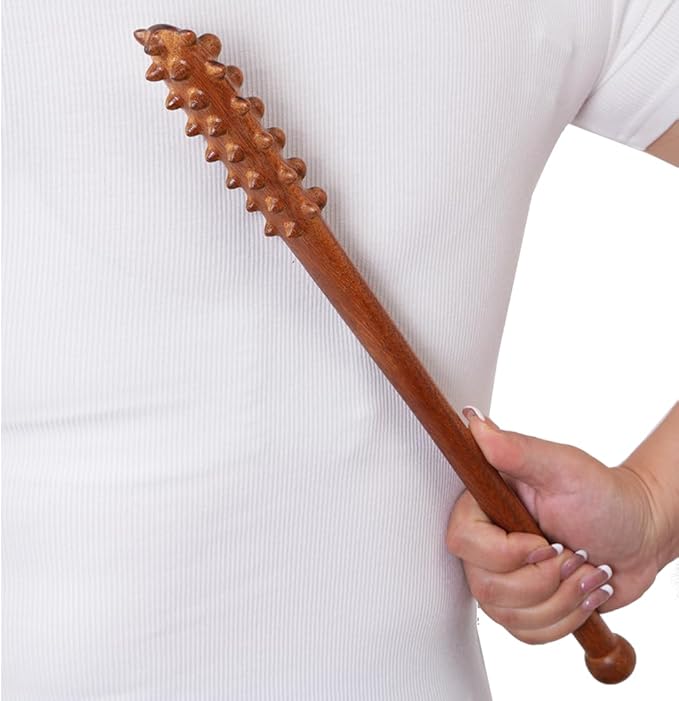 Handcrafted Wooden Massage Stick - Trigger Point Massage Stick for Deep Tissue Muscle Relief, Natural Wood Body Massager for Back, Legs & Recovery, Unique Gift for Wellness & Fitness Lovers
