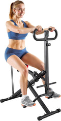 VEVOR Squat Machine, Deep Squat Rowing Machine for Home, Easy Setup & Foldable Exercise Equipment, Glute Trainer Machine with 2/3 High-Strength Resistance Bands, Glutes & Leg Home Workout Machine