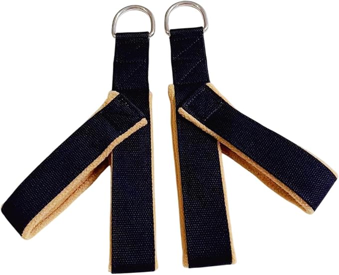 2Pcs Pilates Straps Reformer Straps D Ring Core Waist Back Leg Y Loops Fitness Straps Yoga Straps for Exercise Men Home Women