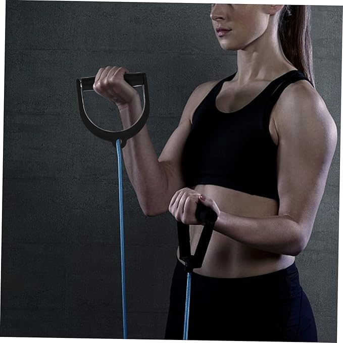 ibasenice 1Pc Sturdy Fitness Arc Handle for Strength Training Plastic Pull Rope Grip for Gym Cable Machines Comfortable Anti-Slip Bodybuilding Attachment for Home and Commercial Exercise Equipment