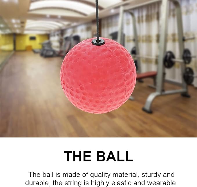 Boxing Reaction Punching Ball for Adults, Ball Headband for Reflex Training, Boxing Reflex Balls Set, Multi Functional Boxings Training Balls for Muay Karate (E305-H04)