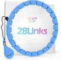 JKSHMYT Weighted Hula Circle Hoops for Adults Weight Loss, Infinity Fitness Hoop Plus Size 47 Inch, 24 Detachable Links, Exercise Hoop Suitable for Women and Beginners