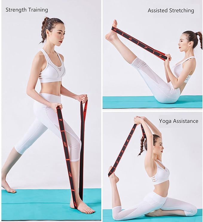 Elastic Stretching Strap Fitness Band Pilates Stretch Band Stretch Resistance Elastic Exercise Resistance Fitness Strap Yoga