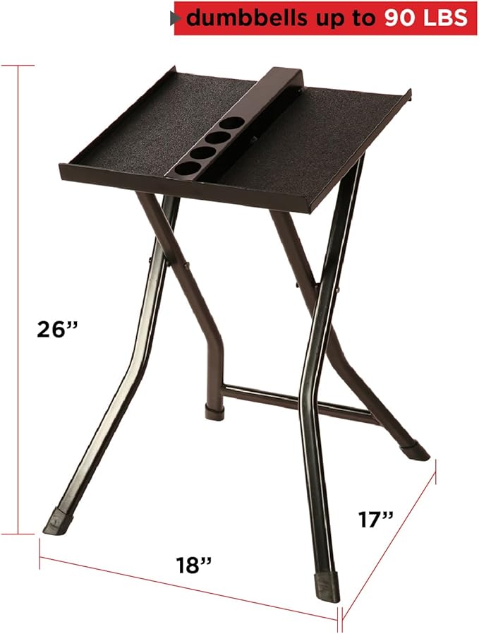 PowerBlock Large Compact Stand, Dumbbell Rack & Weight Rack, Folds Flat for Easy Storage, Use Expandable Dumbbells, Home Gym Strength Training