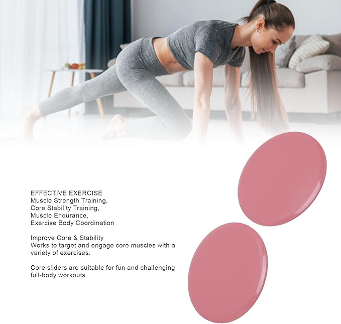 Compact Work Out Gliding Discs, Core Sliders for Full Body Exercise, Home Fitness Equipment, Exercise Discs, Floor Sliders for Workout
