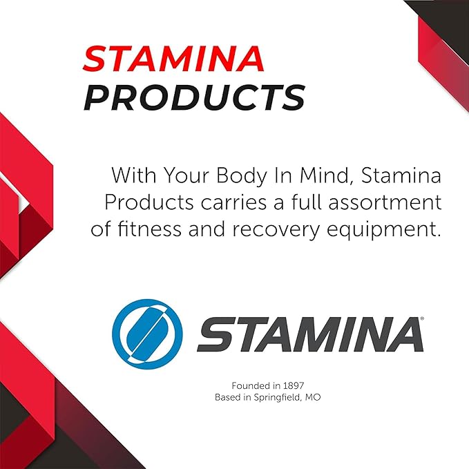 Stamina X 12" to 24" Adjustable Height Plyo Step Up Exercise Box For Home Workout with Access to Muuv, Non-Slip Surface and Workout Guide, Black/Red