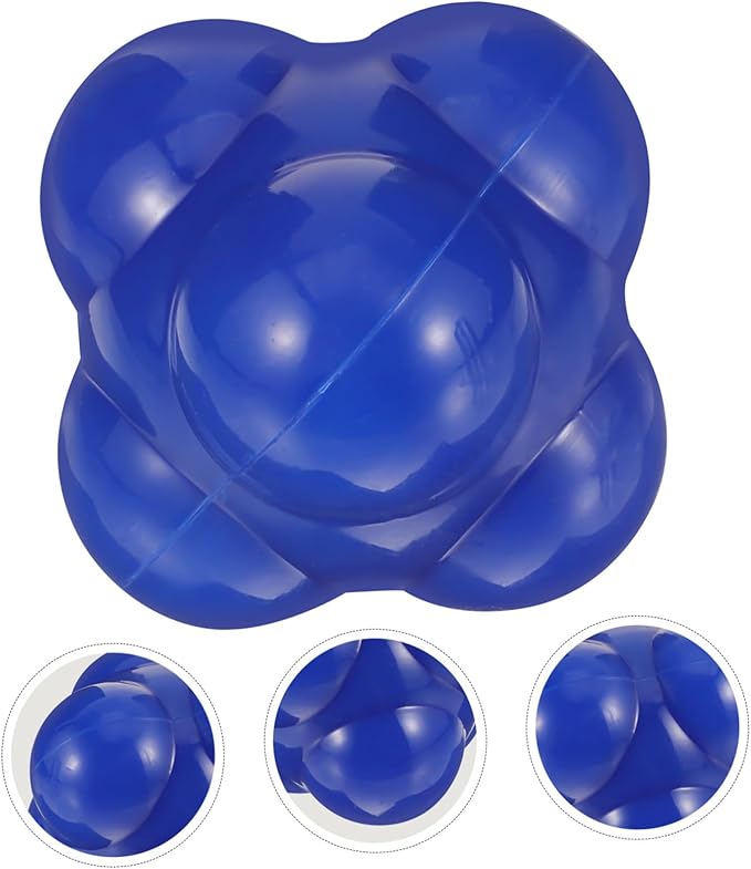 BESPORTBLE Hexagonal Reaction Ball for Agility Training Fitness Agile Ball for Hand Eye Coordination and Speed Improvement Large Blue Agile Training Equipment for Baseball and Sports