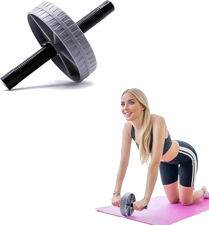 Ab Wheel Roller, Fitness Roller, Abs Workout Roller, Core Exercise Roller, Abs Workout Equipment for Abdominal & Core Strength Training, Automatic Rebound Abdominal Muscle Wheel for Men Women