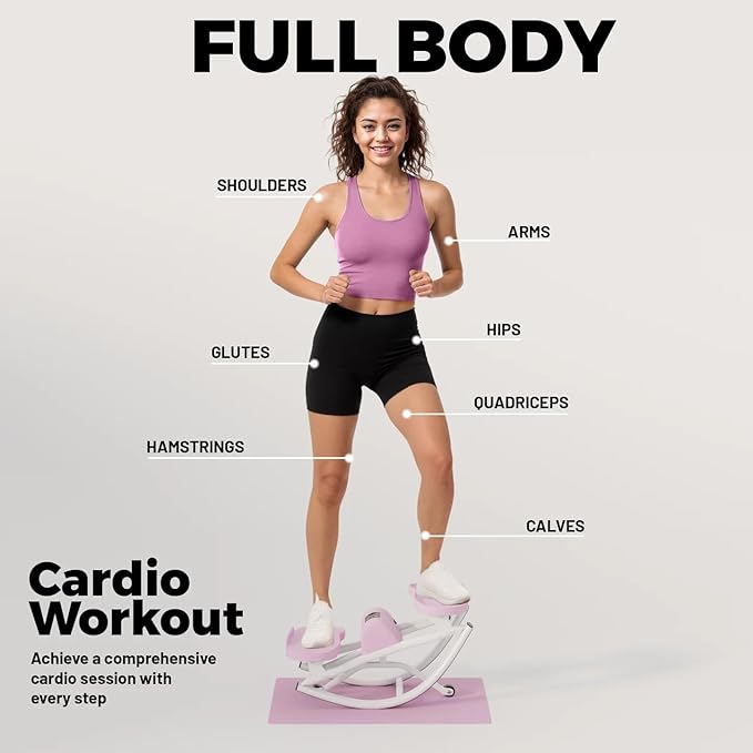 Rock Stepper, 2026 New Portable Rock Stepper Side to Side, Compact Low-Impact Lateral Steppers for Unisex, Track Time, Reps, Calories with Digital Display for Legs, Glutes, Abs