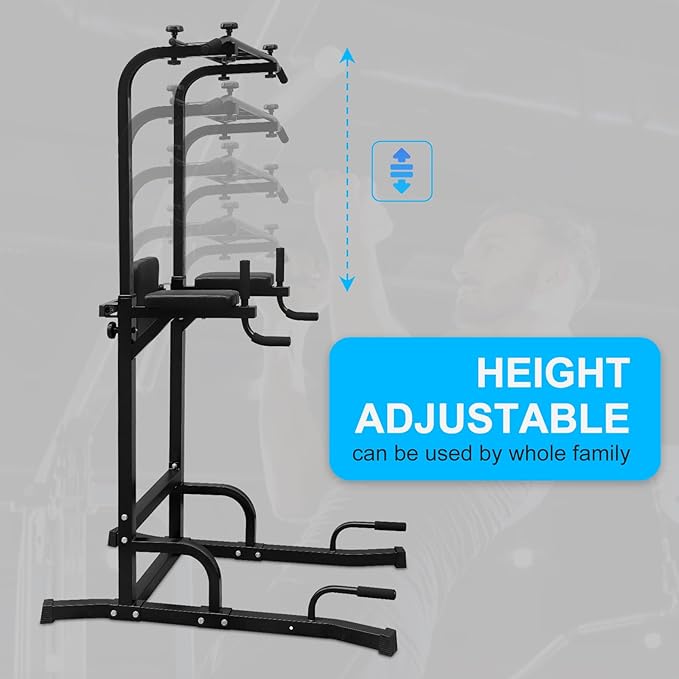 Prime Power Tower Pull Up Bar Workout Dip station for Strength Training, Suitable for Home Gym Fitness