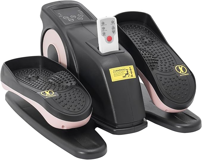 Leg Exerciser While Sitting, Portable Pedal Exerciser with Remote Control, Leg Exercise Machine, 18x15x10 Inch Compact Design for Home Office Rehab and Seniors