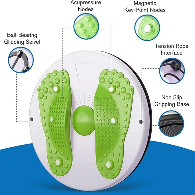 Waist Twisting Disc Unisex Waist Trainer Abdominal Exercise Foot Massage Plate Workout Home Gym Body Building Weight Loss Fitness Equipment