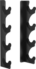 Barbell Rack Single Hook Wall Mount Heavy Duty Vertical Barbell Holder Weight Bar Holder for Olympic Barbell, Curl bar, Commercial or Home Gym Accessory (4 bars)