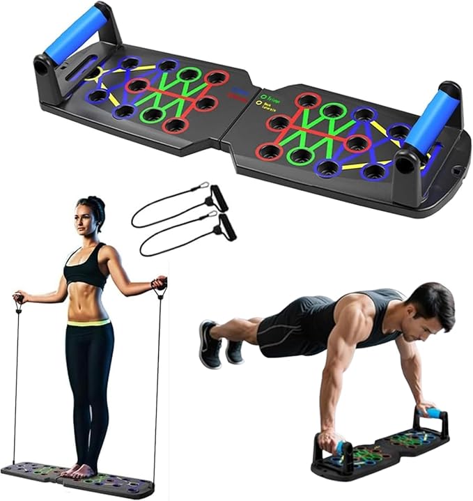 Pilates Board | Portable Pilates Reformer Equipment & Ski Balance Board for Home Workout | 12 in-1 Split Pilates Reformer Machine with Digital Timer | Home Pilates Kit for Gym,Abs,Fitness,Exercise