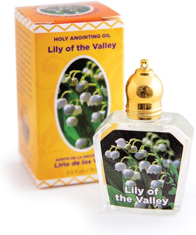 Lily of The Valley Holy Land Anointing Oil from Israel, 1/2 oz Roller Bottle from Jerusalem, Locally Sourced Essences, Gift for Pastors, Priests, Rabbi, & Clergy, Aceite Ungido de Lirio de Los Valles