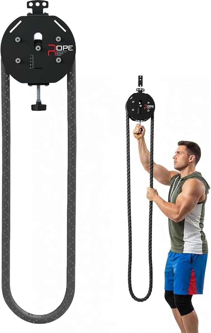 Endless Rope Trainer Machine - Your Compact Home Rope Pull Exercise Machine. Features 20kg Knob-Adjusted Resistance, Zero Setup, and Industrial-Grade for Lasting Performance