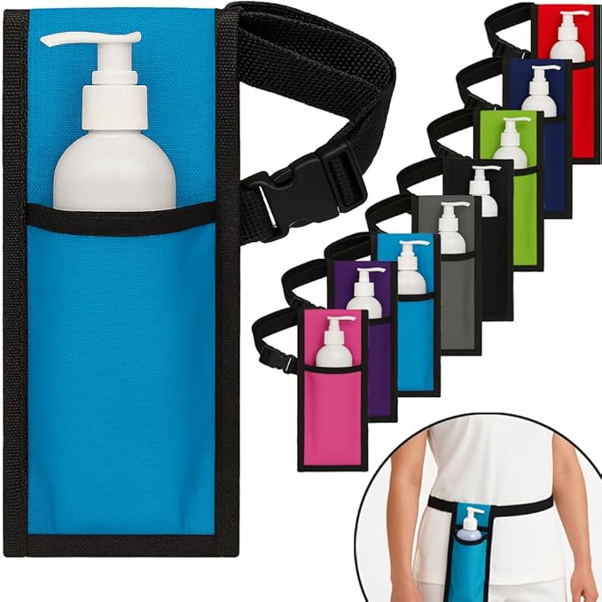 Royal Massage Oil Bottle Holster with Adjustable Strap – Hands-Free Waist or Shoulder Pouch for Therapists – Fits Most Pump Bottles – 8 Color Options - Bottle Not Included (Aqua)